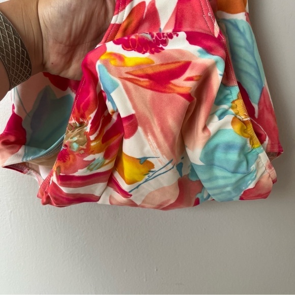 Be Creative Halter Top Floral One Piece Swimsuit 14 - Picture 4 of 11